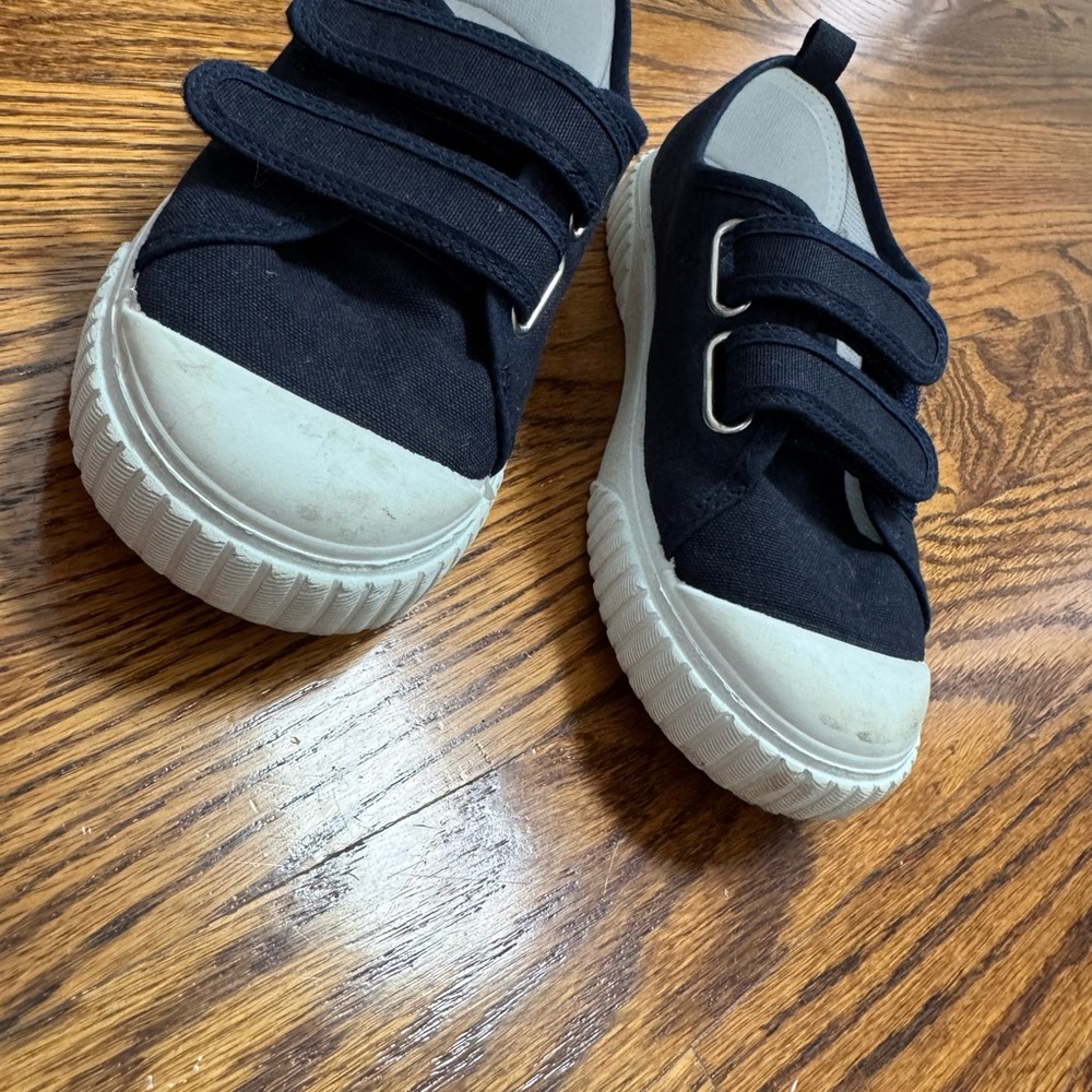 Jacadi Kids Blue and White Velcro Sneakers